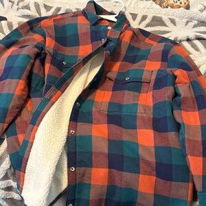 Natural Reflections Multicolor Plaid sherpa Jacket